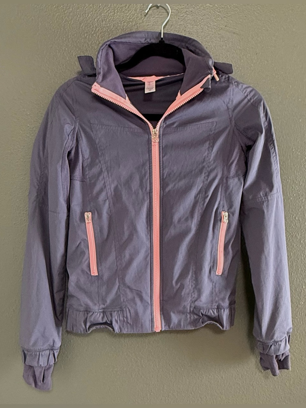 ivivva by Lululemon Windbreaker Full Zip Hooded Jacket Girls Size 10